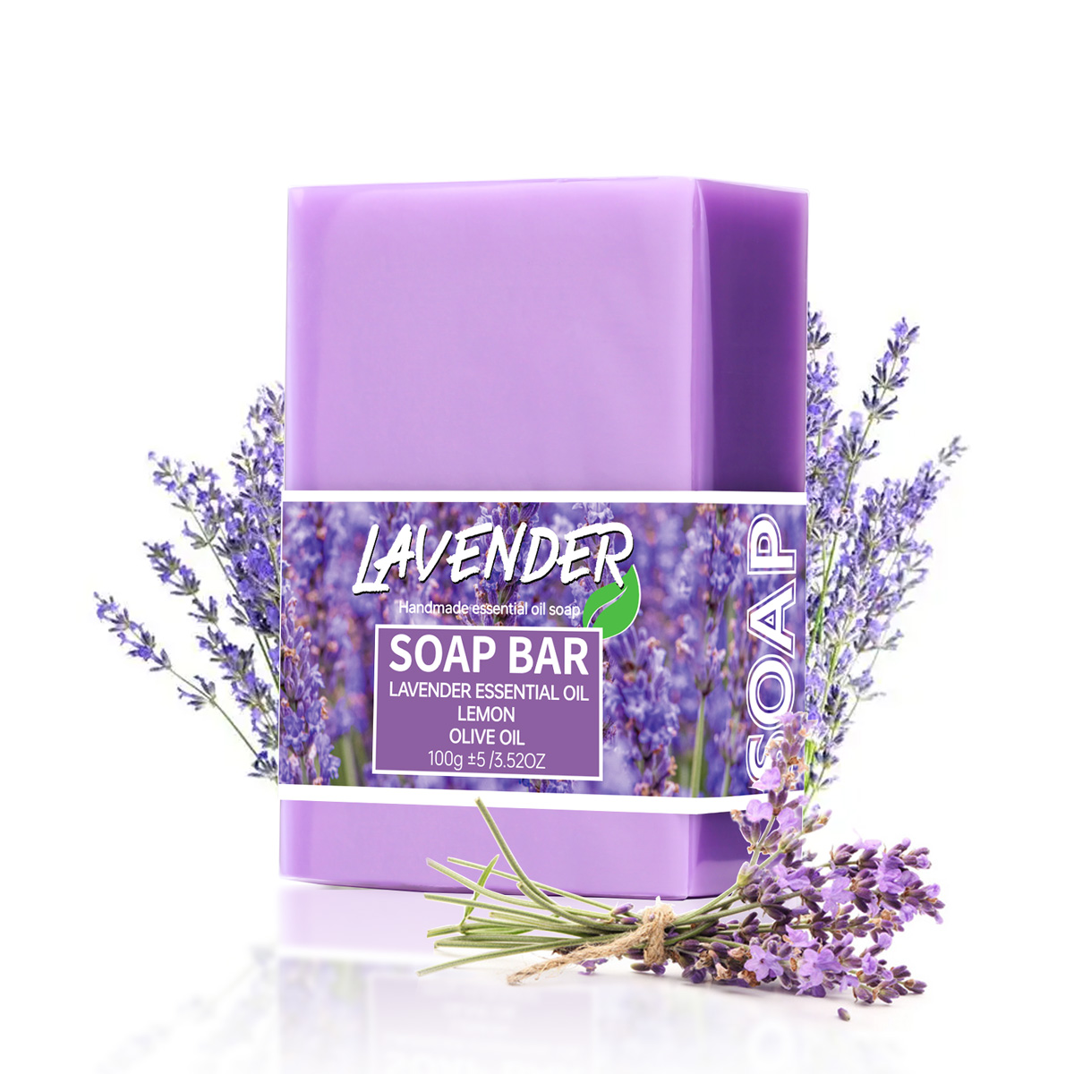 Lavender Oil - 100 g Lavendelöl, handgemachte Glycerin-Seife, Körperschnitt,