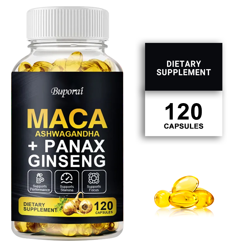 Ginger Tea - Maca, Panax Ginseng, Ashwagandha-Extrakt-Ergänzungsmittel zur Unterstützung