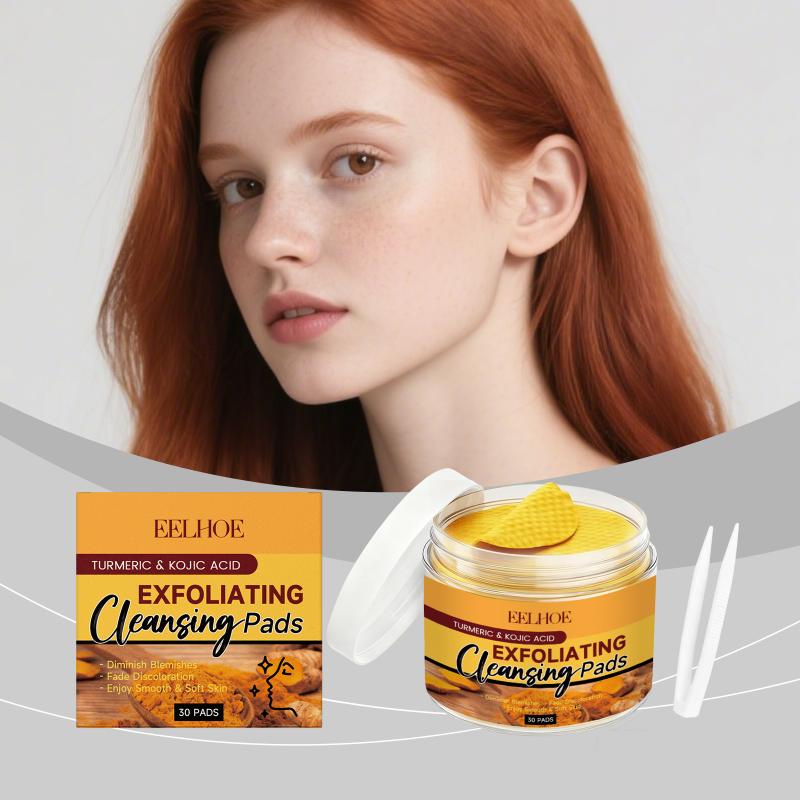 Turmeric - Kurkuma-Kojisäure-Reinigungspad, sanftes Peeling, entfernt abgestorbene Hautschüppchen,