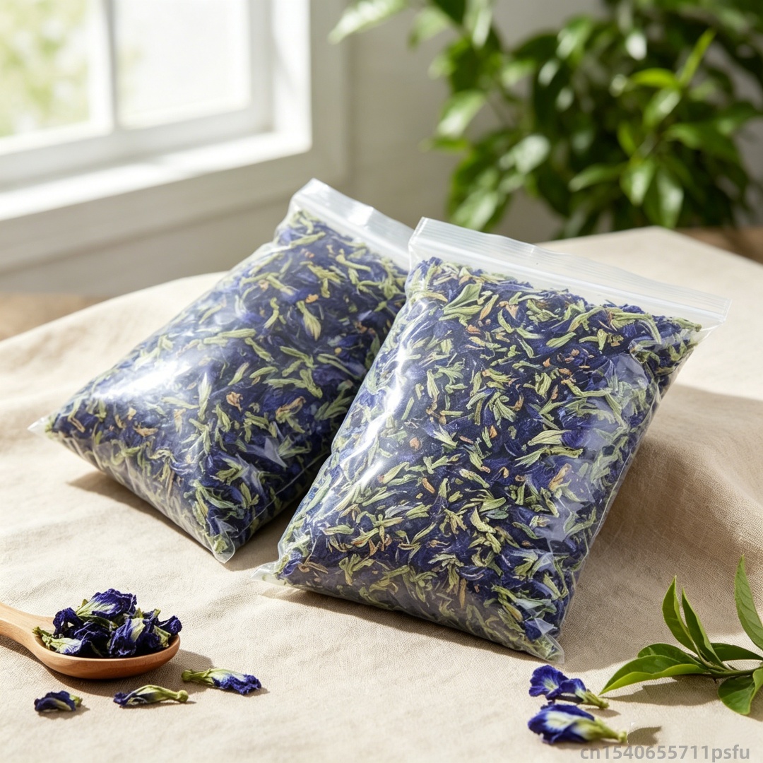 Dried Herbs - Natürliche Schmetterlingsorchidee, getrocknete Blume, blauer Schmetterlingserbsenblütenstrauß