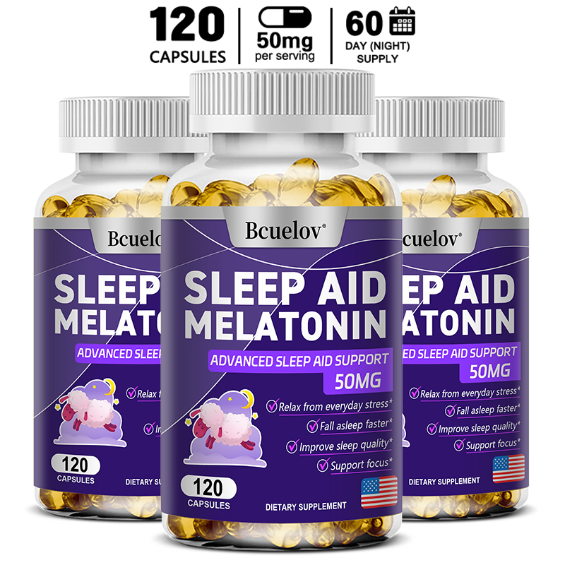 Herbal Supplement - Melatonin 25mg Kapseln mit L-Theanin, Magnesiumcitrat