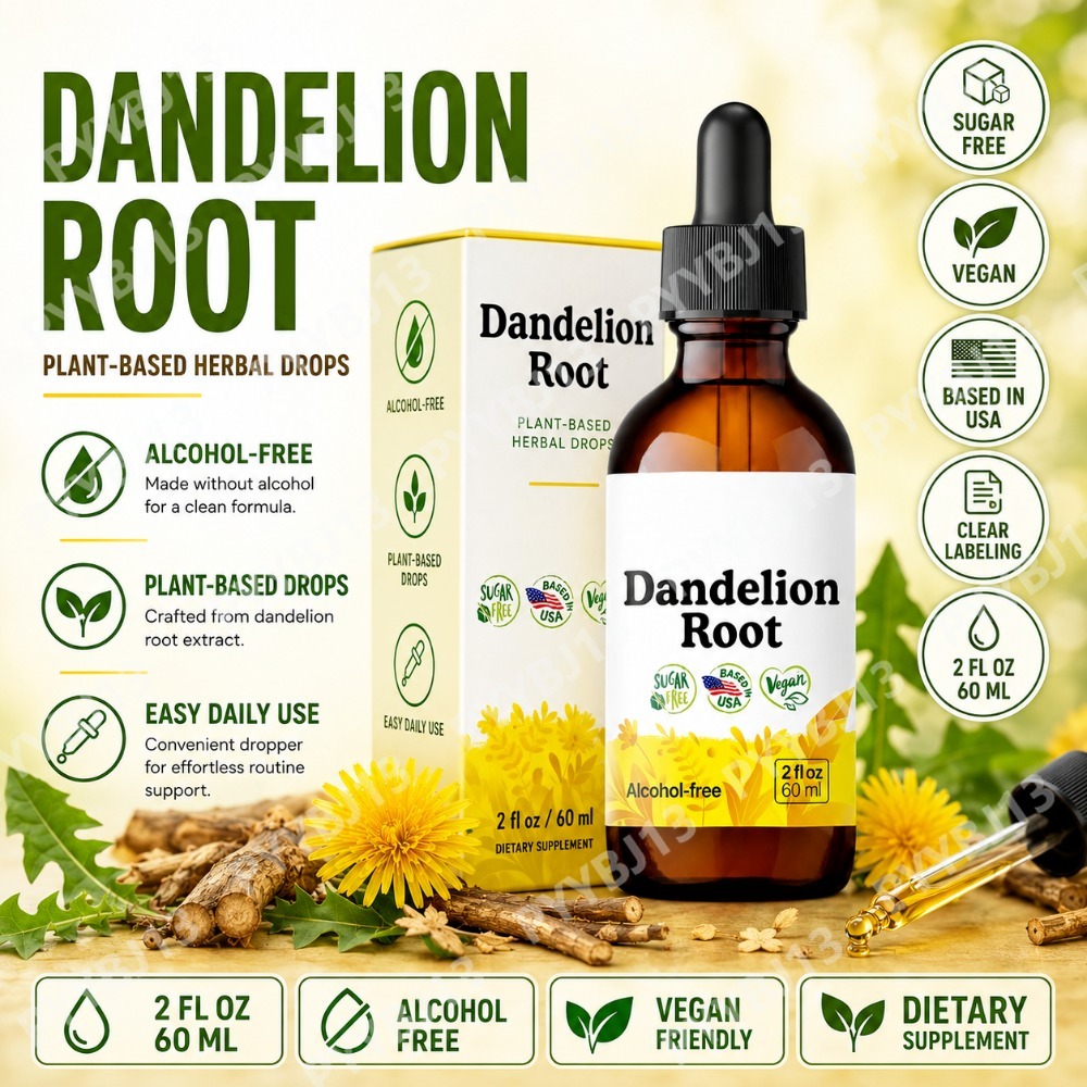 Herbal Tincture - Löwenzahnwurzel-Nahrungsergänzungsmittel zur Leberentgiftung und -reinigung, Tinktur