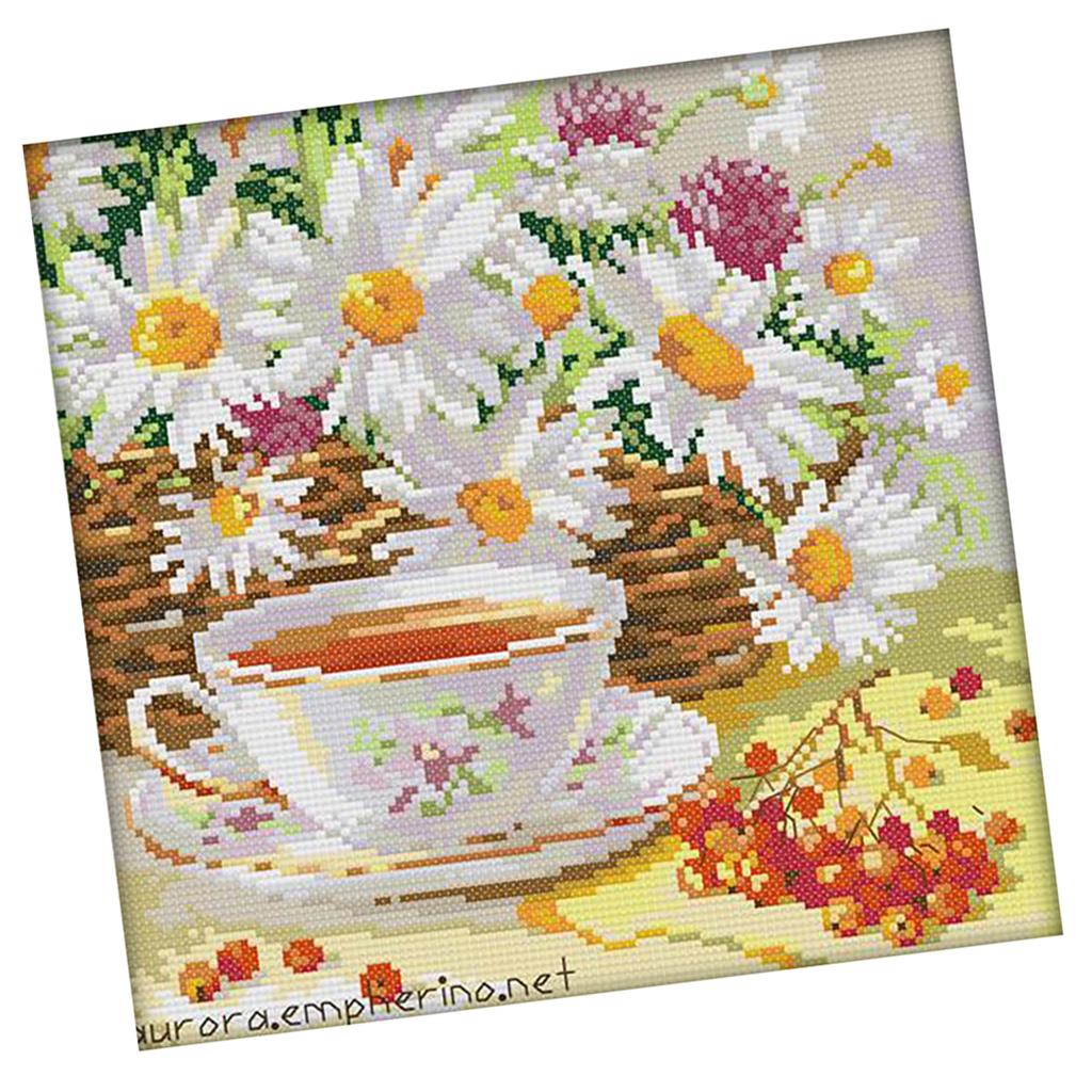 Kreuzstich-Set mit Gedrucktem  – Chamomile Tea Bewertung und Preis